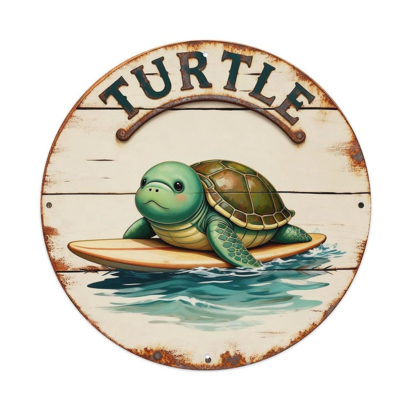 Turtle Sign Metal Tin Sign Plaque