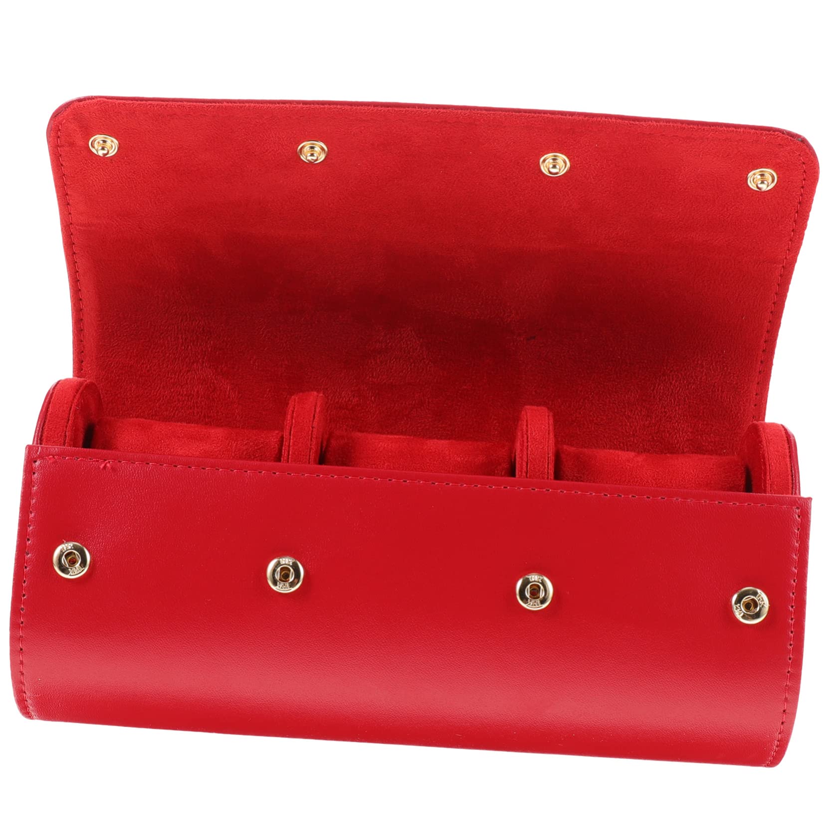 COLLBATH Porta Orologi A Rotolo Custodia Per Orologi in Pelle Scomparti E Cuscini Per Protezione E Separazione Completa