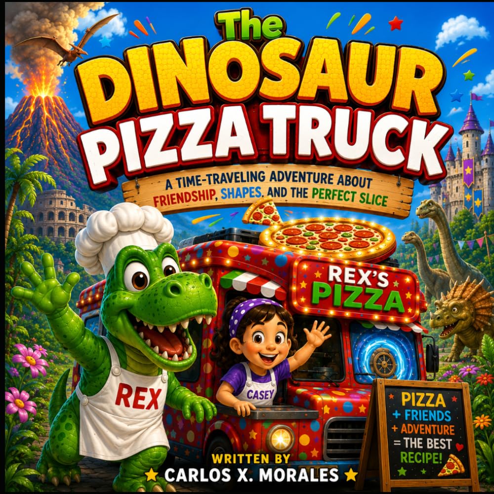 The Dinosaur Pizza Truck: A Time-Traveling Adventure About Friendship, Shapes, and the Perfect Slice