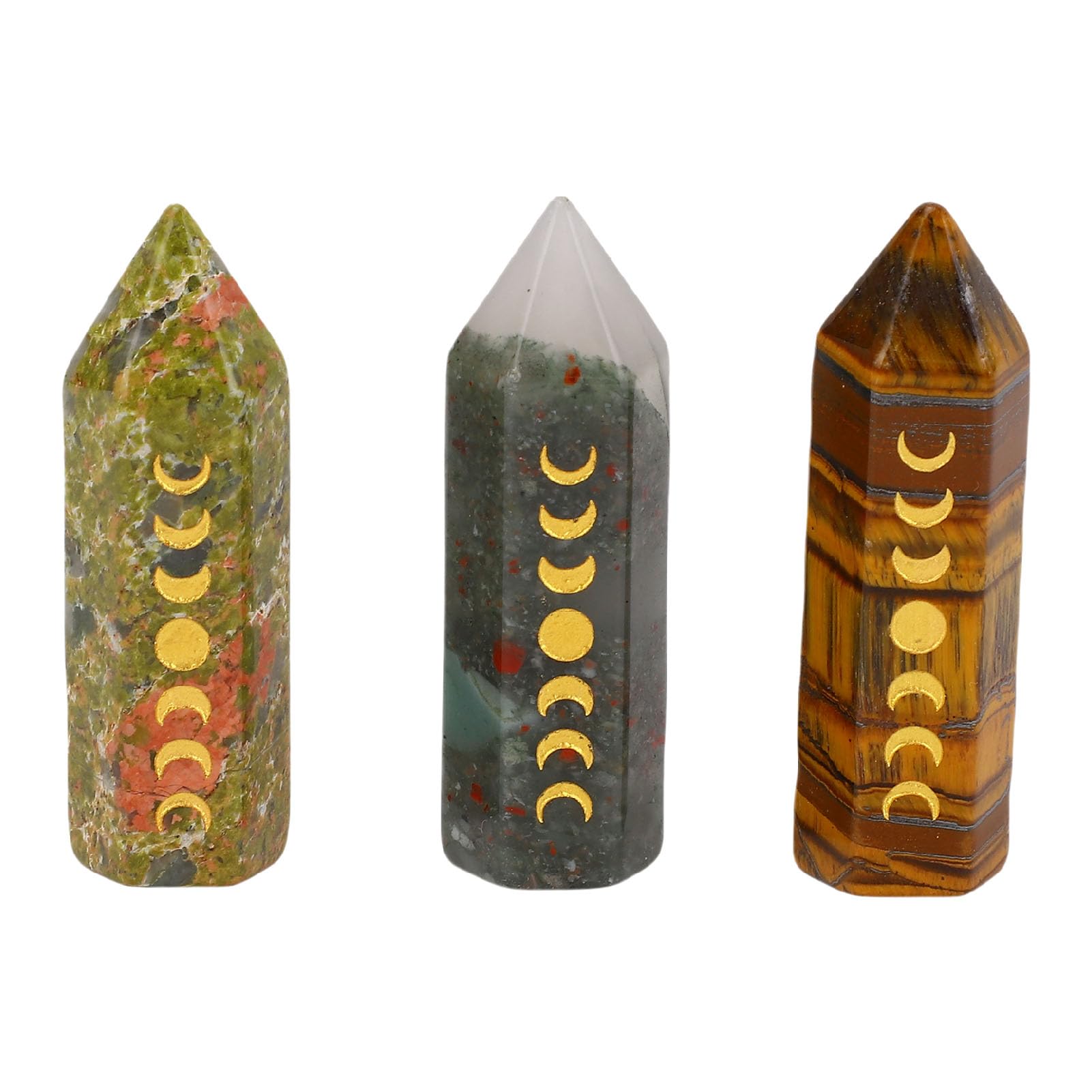 Torres de piedra de cristal de alta calidad: pilares hexagonales de diseño exclusivo