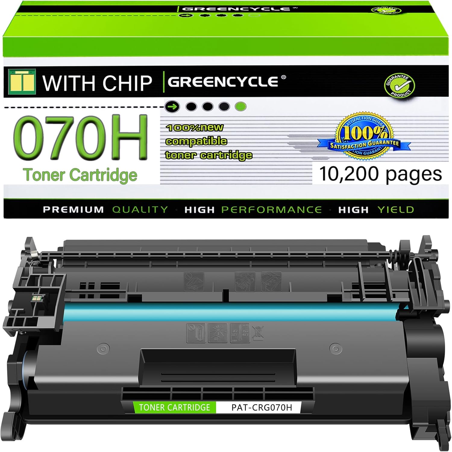 greencycle 070H 070 Compatible Toner Cartridge Replacement for Canon 070 070H CRG070 CRG-070 CRG070H CRG-070H Toner Cartridge for ImageCLASS MF465dw MF462dw LBP247dw LBP246dw Printer (Black, 1-Pack)