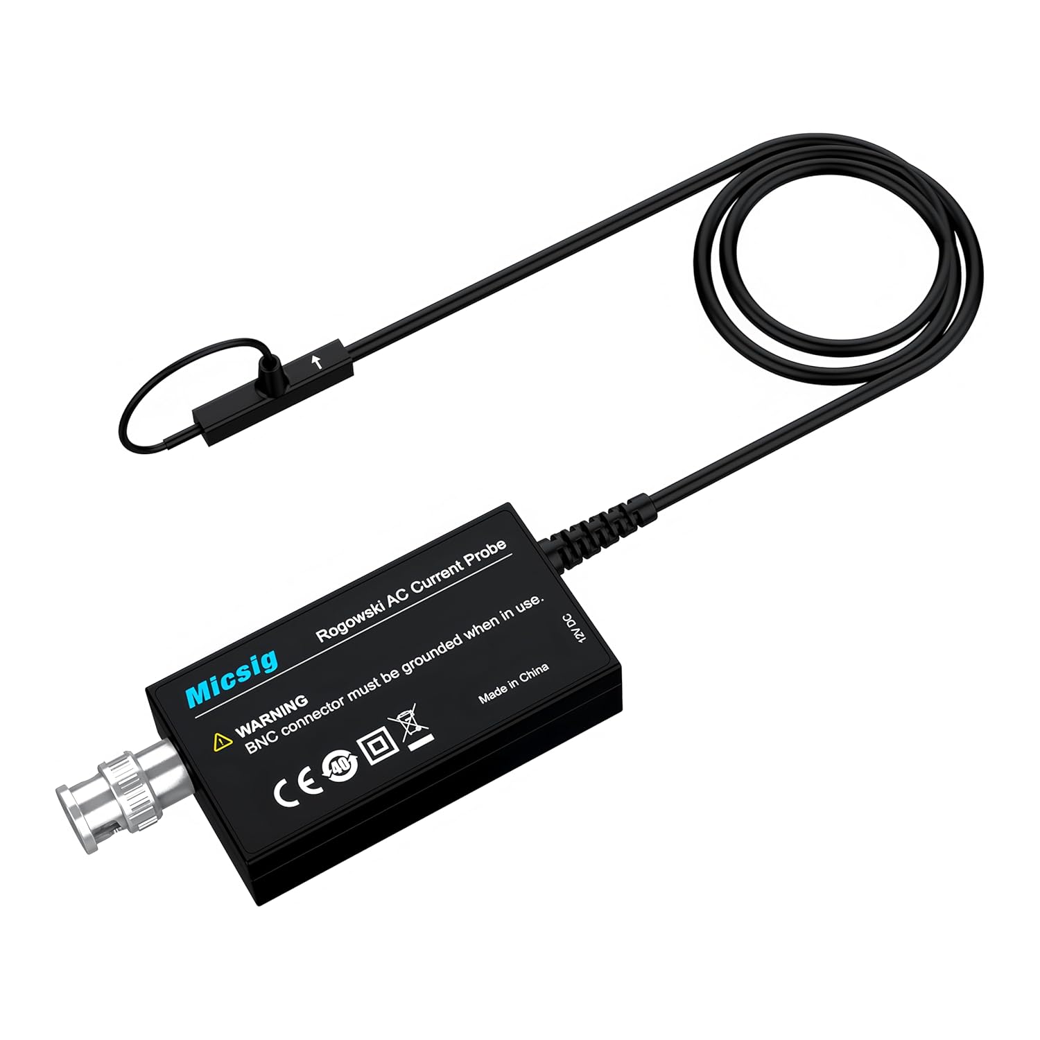 Micsig Rogowski AC Current Probe RCP60XS/RCP300XS/RCP600XS/RCP1200XS/RCP3000XS/RCP6000XS RCP Series Bandwidth 2Hz - 30MHz Accuracy (Typical) 2% Peak Current 6000Apk BNC Interface(RCP300XS)