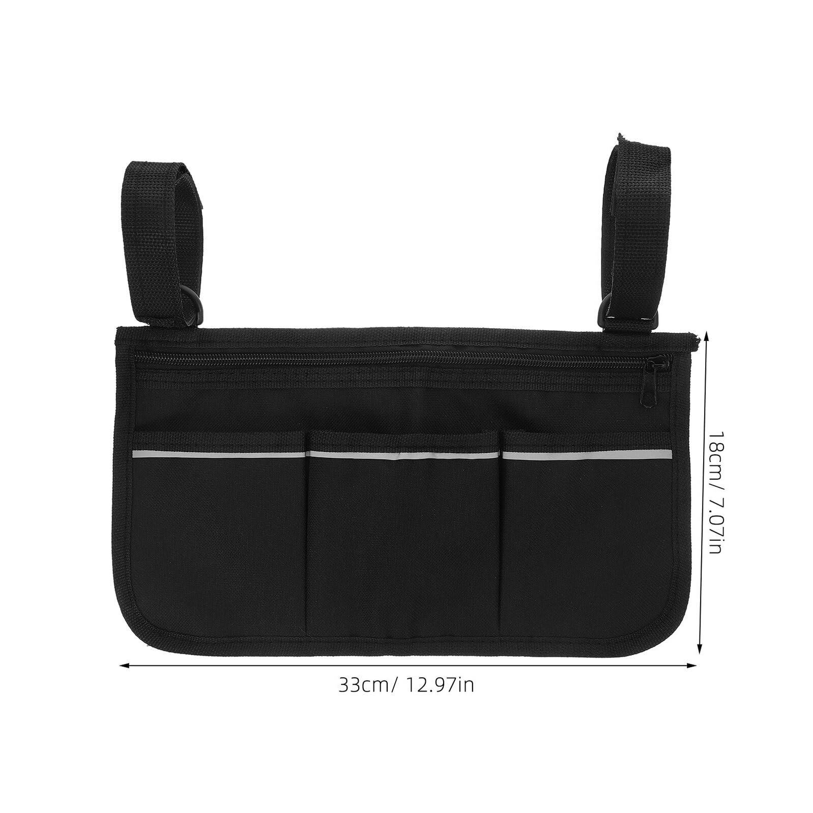 COLLBATH 3 Piezas Bolsa Para El Lado De La Silla De Ruedas Bolsas Laterales Para Sillas De Ruedas Black