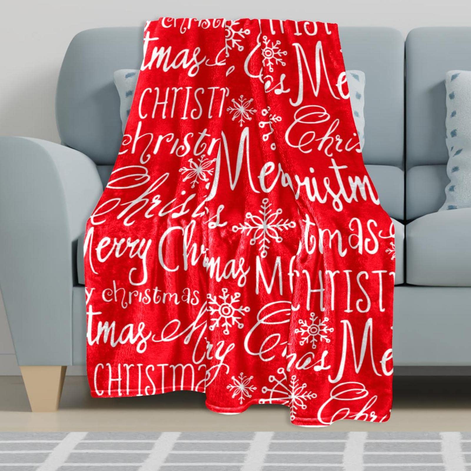 Coperta di tiro del pile del modello di Natale per il divano leggero della peluche sfoc