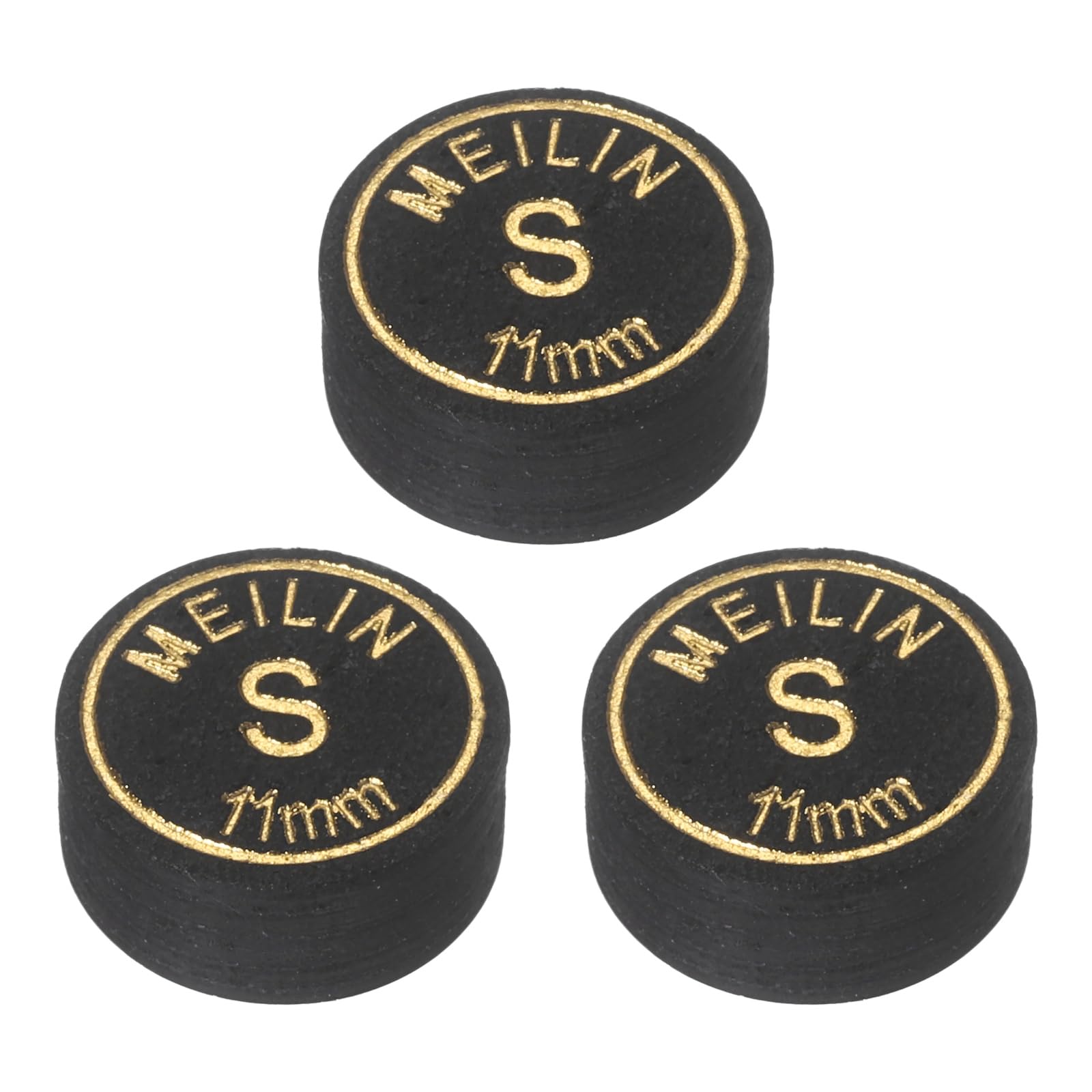 YELARXI Billiard Pool Cue Tips, Layer Laminated Cue Tip Leather Pool Cues Repair Accessories 11mm / 0.43inch & Soft - Fitting for (Table Cues Stick Head/Snooker Games Supplies)