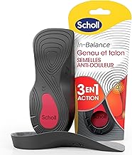 Scholl In-Balance Semelles Orthopédiques Homme & Femme pour soulager les Douleurs aux Genoux & Talons - Stabilité du Pied et Absorption des Chocs grâce à son Talon Renforcé, Taille 40-42