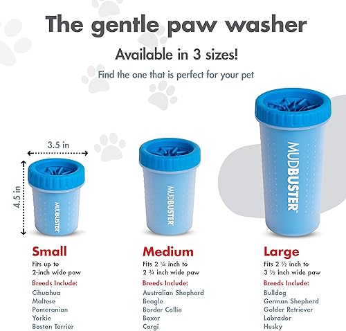 Miniatura 3 de Dexas MudBuster - Limpiador de patas de perro portátil Negro -,Azul,Blanco brillante,Fucsia,Verde,Gris claro,Rosado,Azul (Pro Blue)