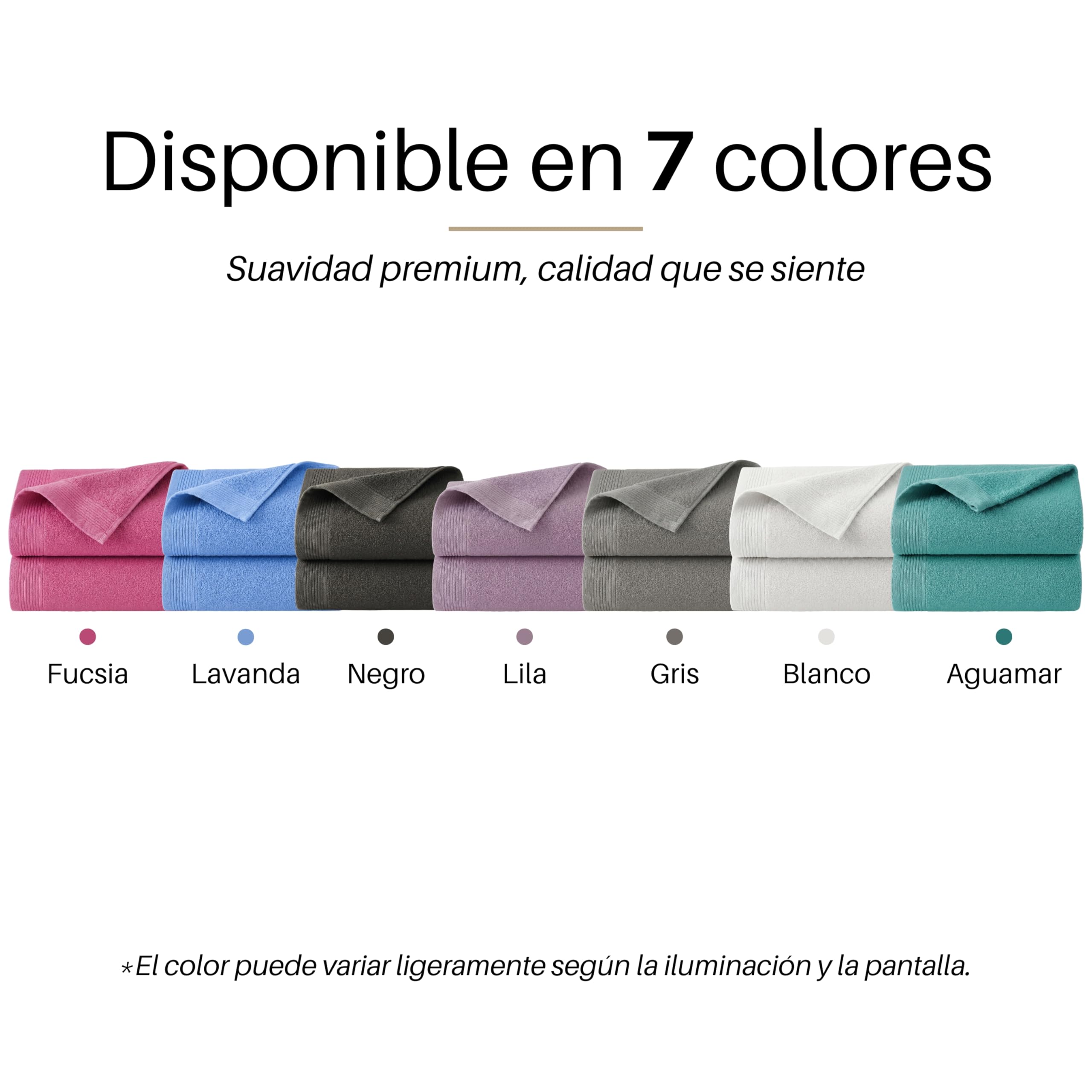 NOVOTEXTIL Juego Toallas Ducha 6 Piezas – 2 Ducha 70x140 + 4 Cara 30x50 – 100% Algodón 500 g/m² – Suaves y Alta Absorción (Blanco)