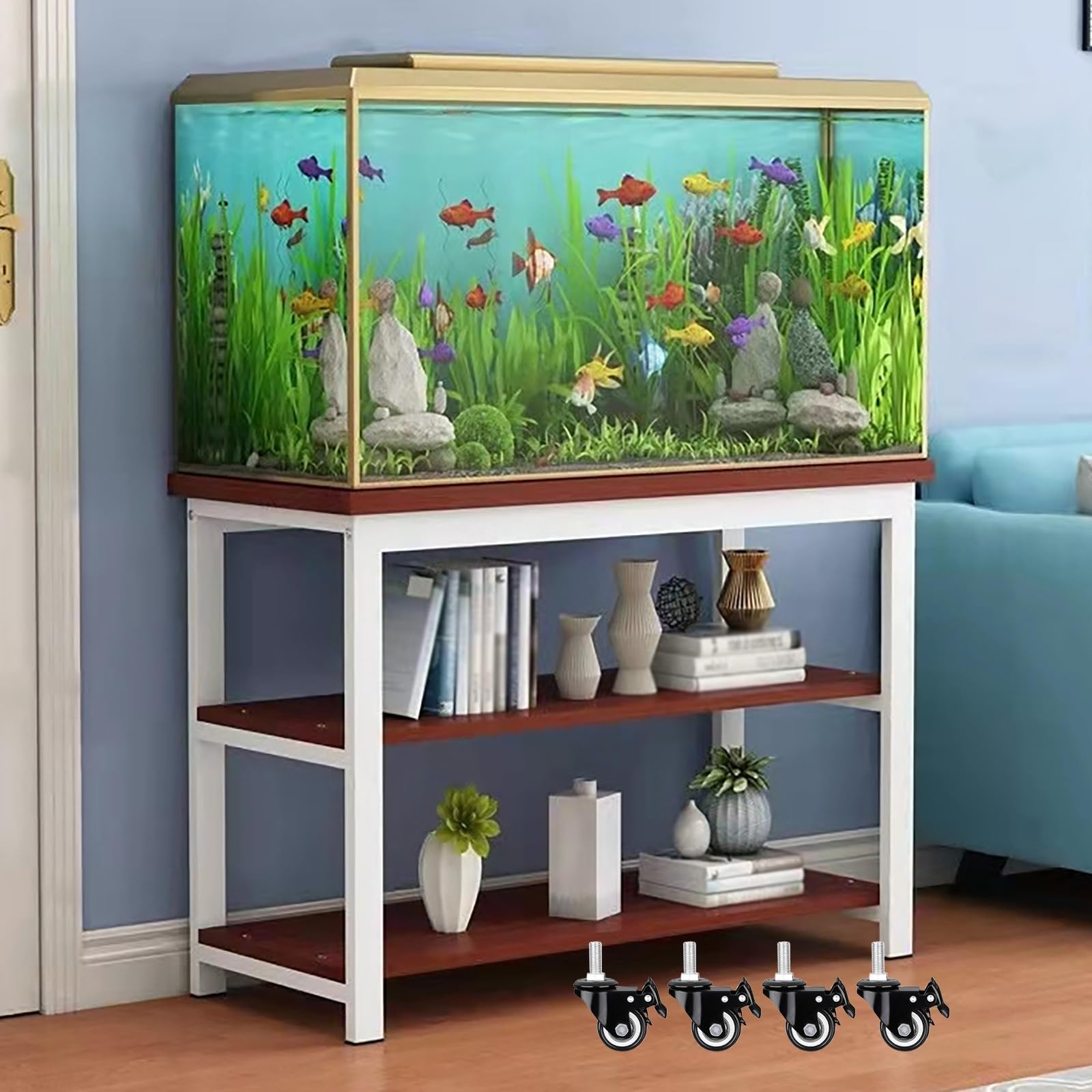 Étagère à plusieurs niveaux pour terrarium compact