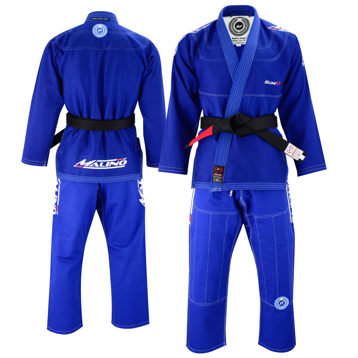 Malino Traje Jiu Jitsu Gi Brasileño Azul 550Gsm 100% Algodón Perla Tejido Talla A2