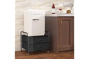 Mini Fridge Stand with Storage Cart