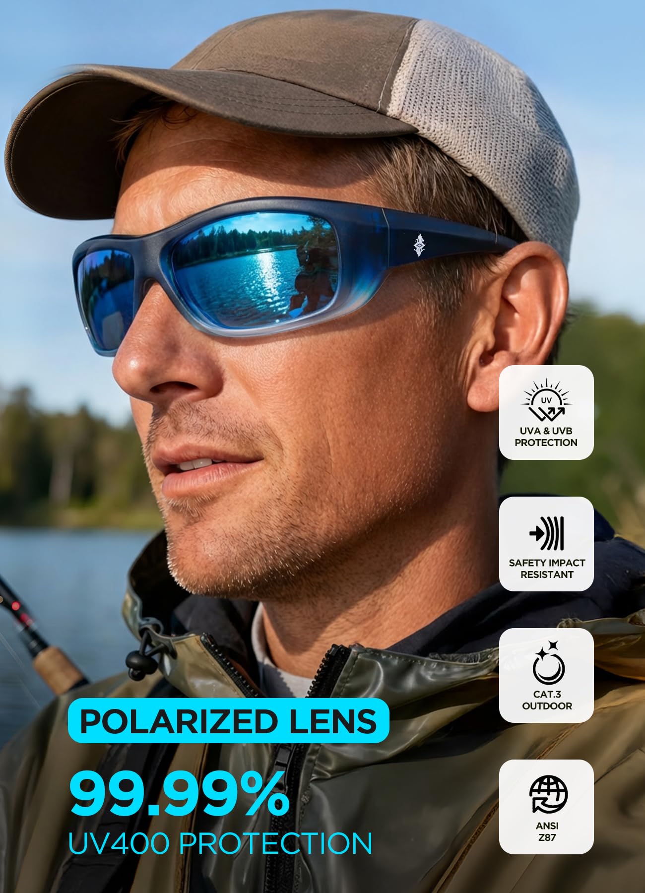 Z87 - Gafas de sol de pesca para hombres y mujeres, para conducir, ciclismo