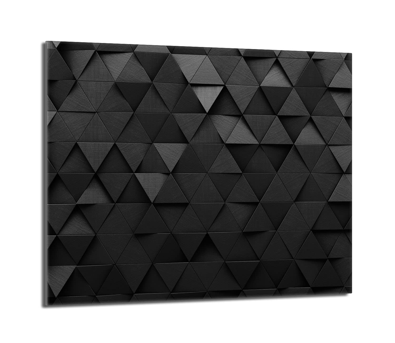 Plaque de recouvrement, 60 x 52 cm, en verre, pour cuisinières électrique, à induction, convient comme décoration, protection anti-éclaboussures ou planche à découper, Modèle Noir