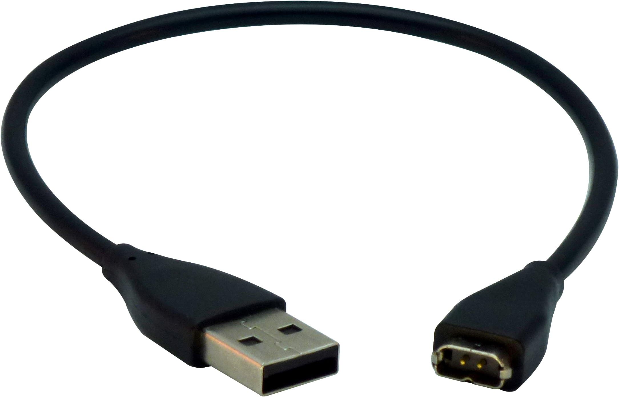 HBBE USB Rapidly Charging Cable Compatible for Use with Fitbit Charge FB404 - Charge via USB, Black Fitnes Activity Tracker Charger Cable Short Cord.
