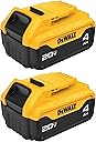 DEWALT 20V MAX* XR Battery, 4.0-Ah, 2-Pack (DCB204-2), Black