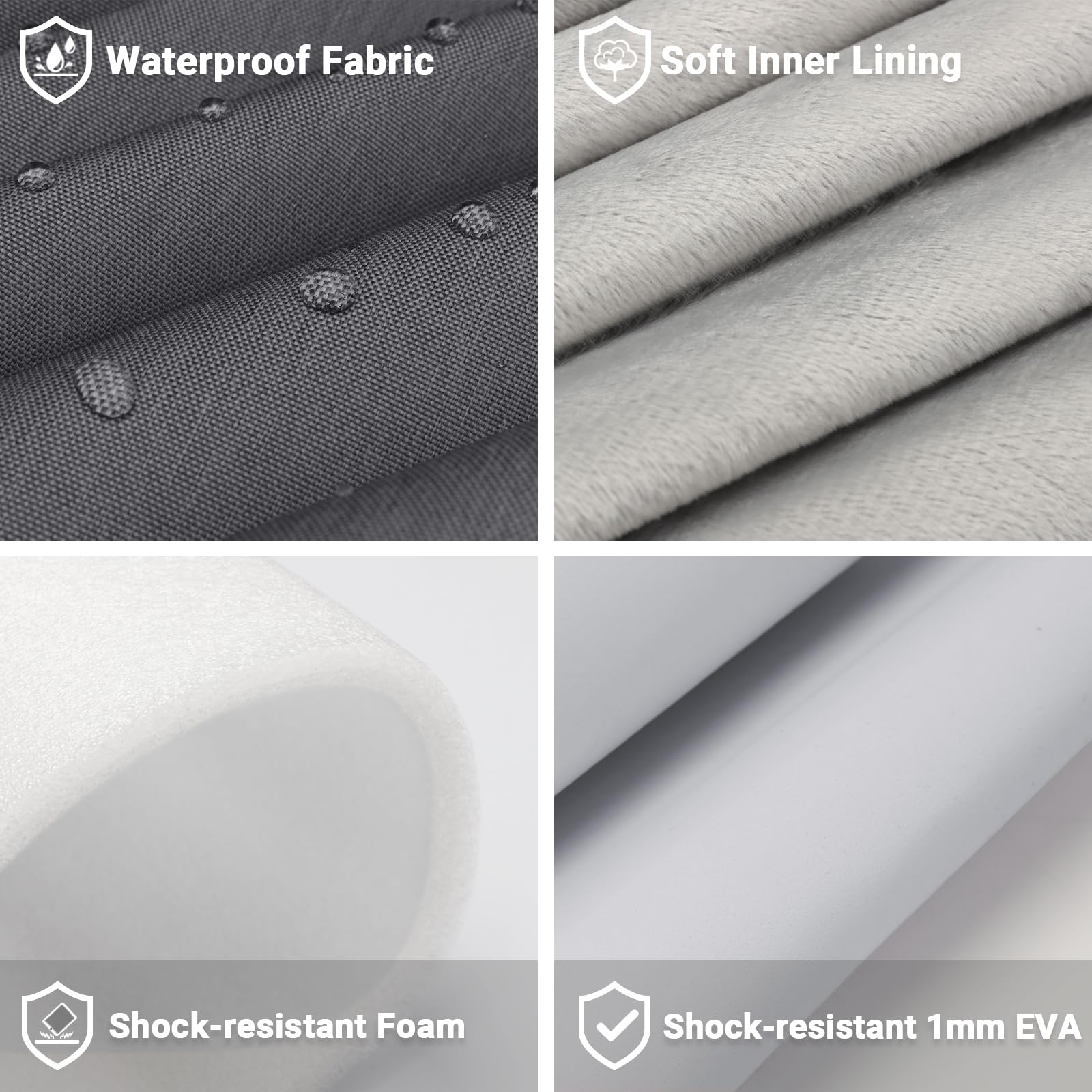 ZYB Custodia PC Portatile 13-13,3 Pollici,Custodia per MacBook Air 13.6 Pollici M4 M3 M2 2025 2024-2022,MacBook Air/Pro 13 M2 M1 2022 2020-2012,2021-2025 MacBook Pro 14 M4 M3 M2 M1 Borsa-Grigio Scuro