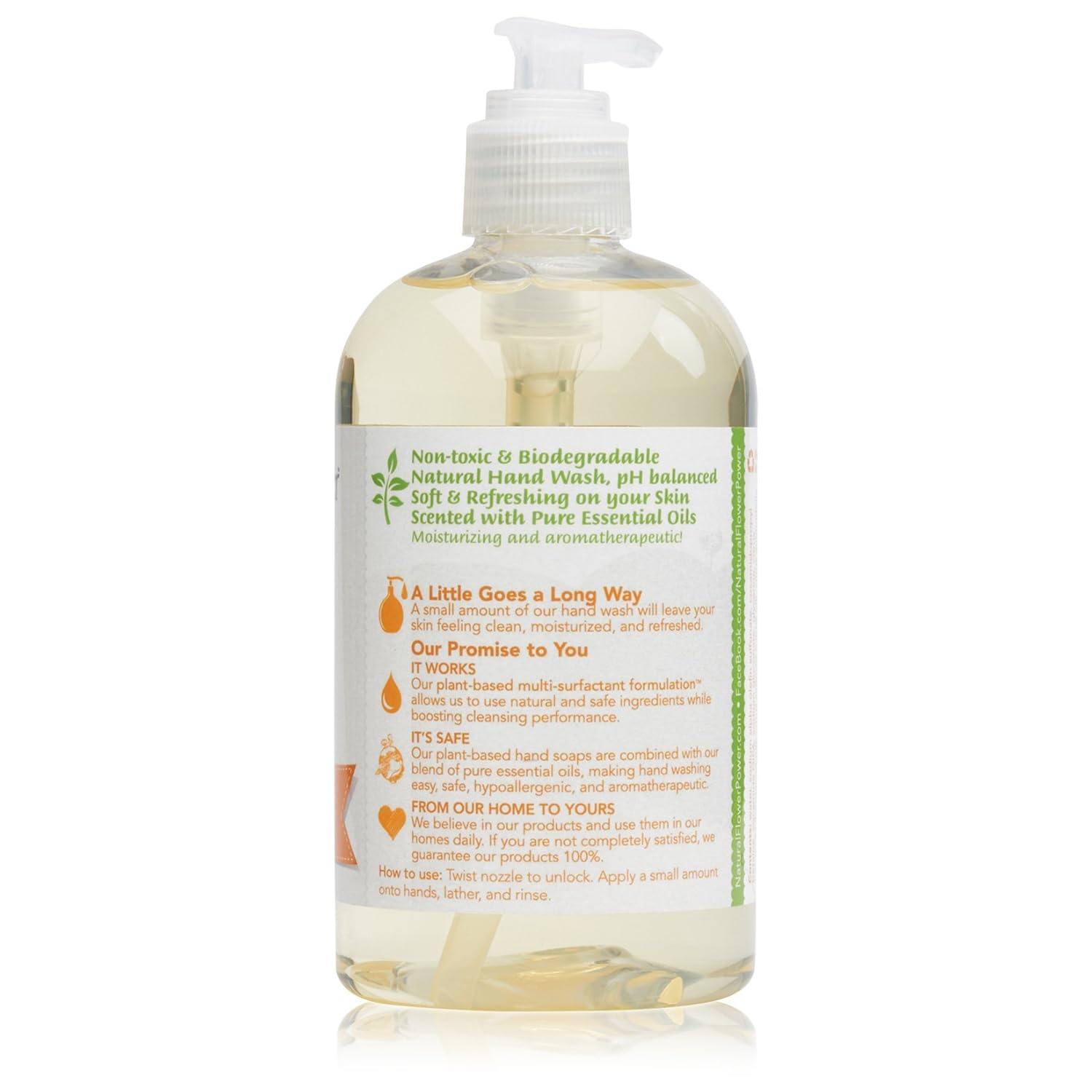 Natural Flower Power Liquid Hand Soap, Refreshing Citrus and Spice, 12 oz. image 4