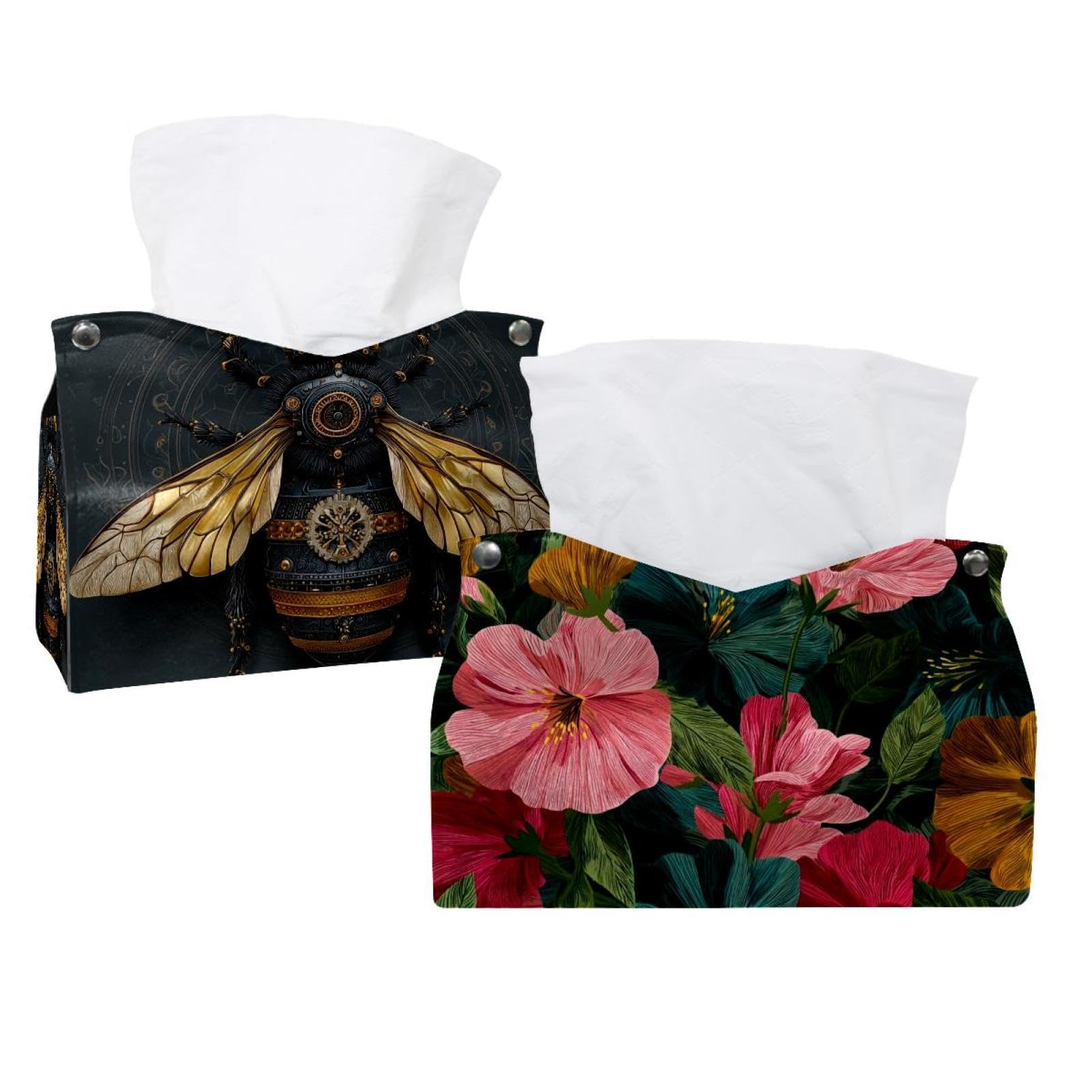Porte-mouchoirs floral texturé pour cacher vos boîtes en carton
