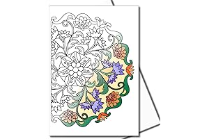 Mandala Coloring Cards: 10 Envelop-Included Greeting Cards for Adults