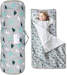 Toddler Nap Mat with Pillow and Blanket 50" x 21" x 1.5", Kids Sleeping Bag Soft and Cozy for Boys and Girls, Nap Mat for Preschool, Daycare, Toddler Sleeping Bag