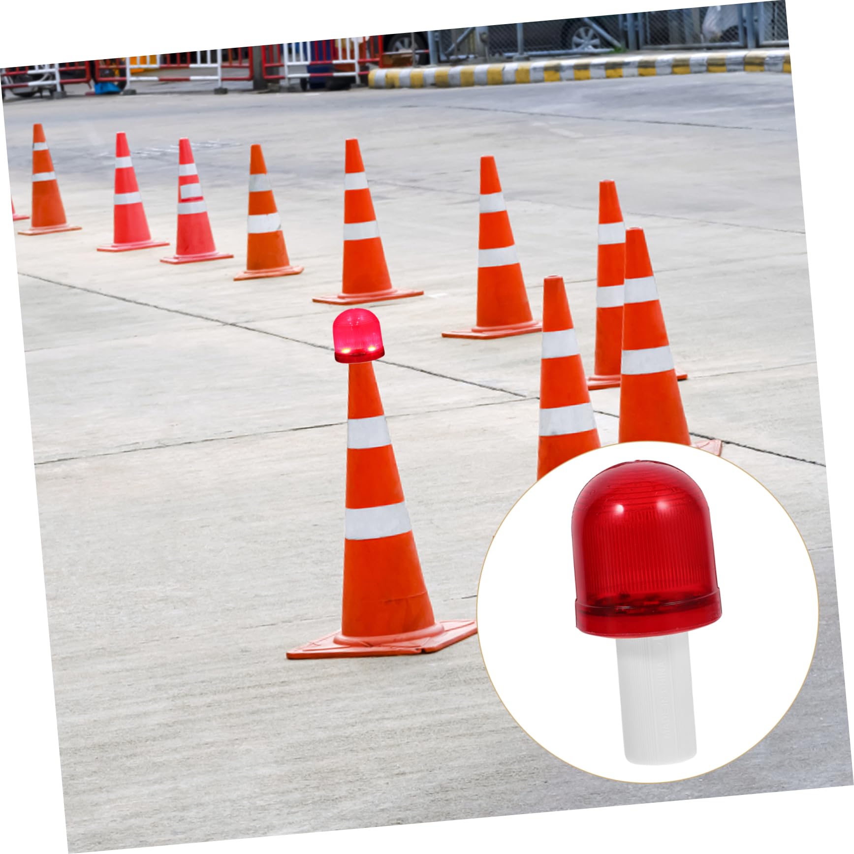 Beatifufu 4pcs Traffic Cone Lights Weather Resistant Warning Flashing Lamps for Outdoor Parking Emergency Use High Frequency Flashing for Enhanced Visibility for Construction and Night