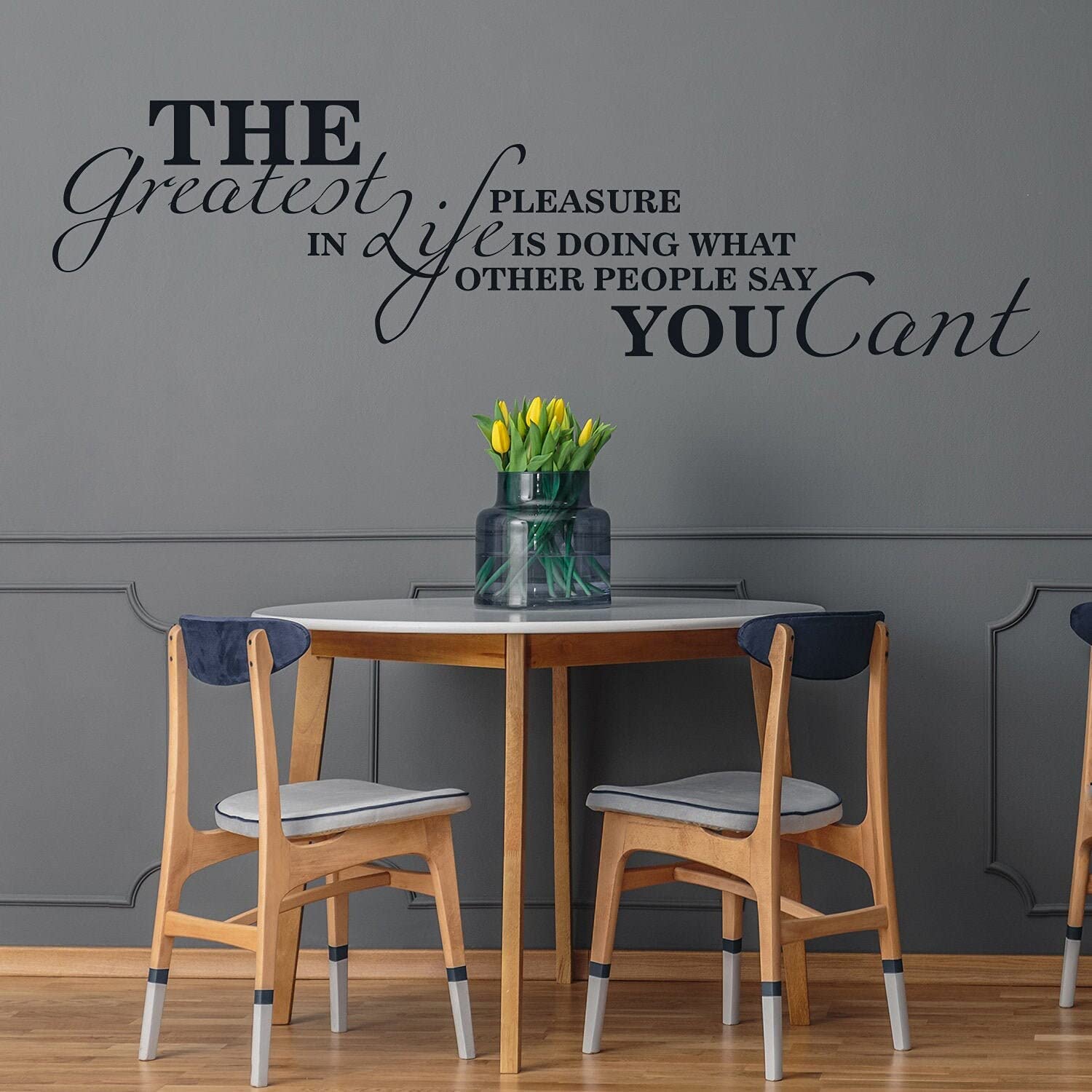 Calcomanía de pared para decoración de sala de estar, vinilo para el hogar, frase en inglés "Grandes palabras motivacionales para el aula"