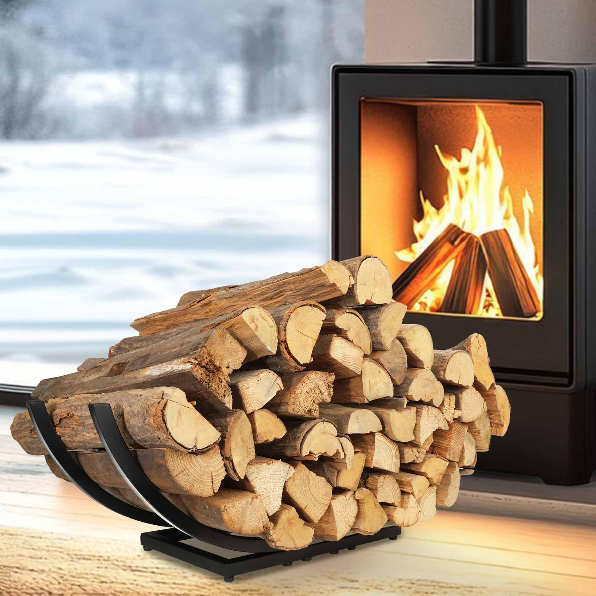 Qiang Ni Fireplace Wood Holder: Fire Wood Storage Shelves for Yard
