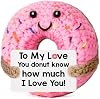 BuiltFit Gifts for Her Girlfriend Anniversary - to My Love, Crochet Donut I Love You Men Him Women Wife Boyfriend Husband Couple Thanksgiving Birthday Christmas Stocking Stuffers Valentines Day Gift