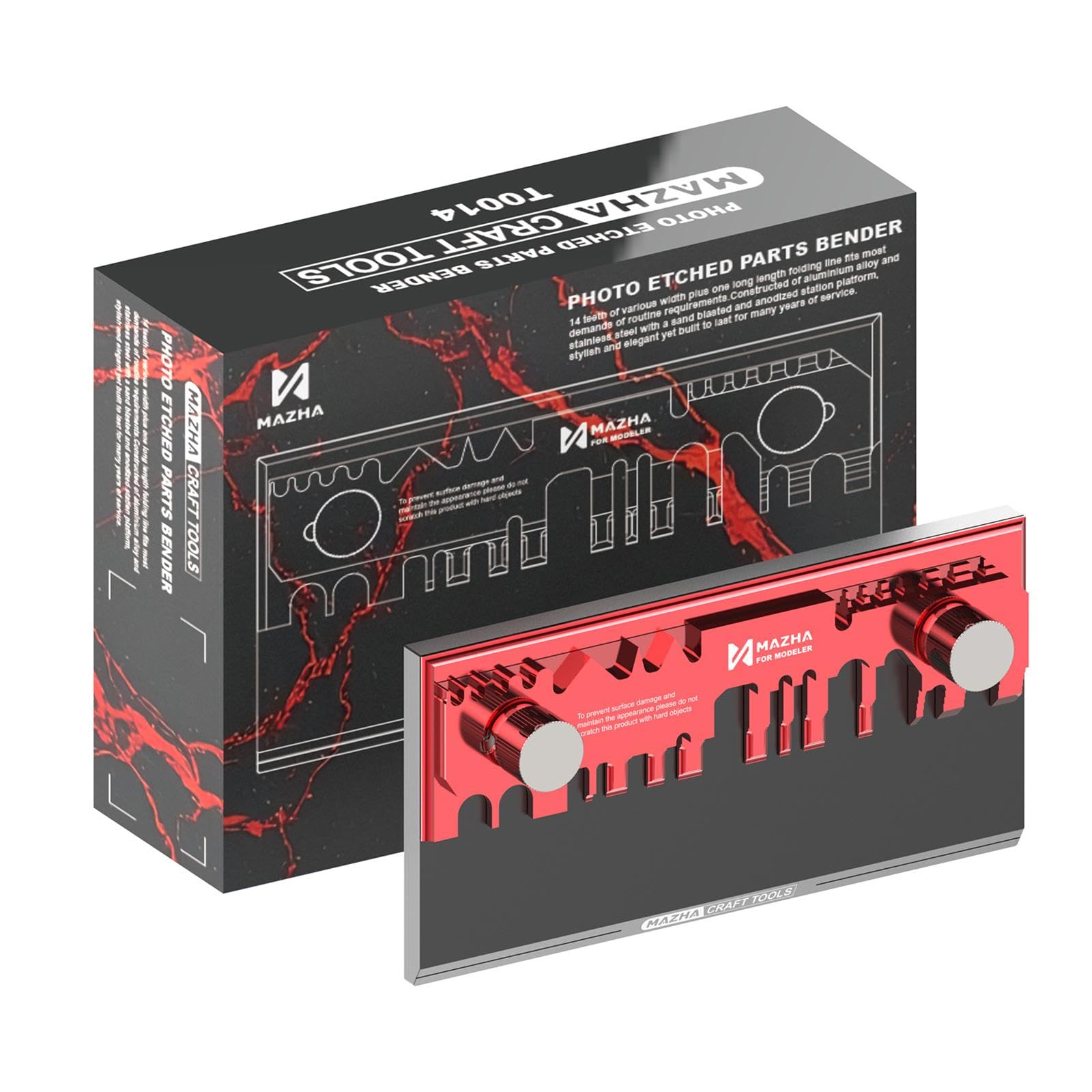 Bender Herramienta para Modelismo Dobladora de Partes Grabadas Banco Ergonómico Acero Adecuada para Aficionados Y Proyectos de Modelado, 17.7 X 9.1 X 3 Cm