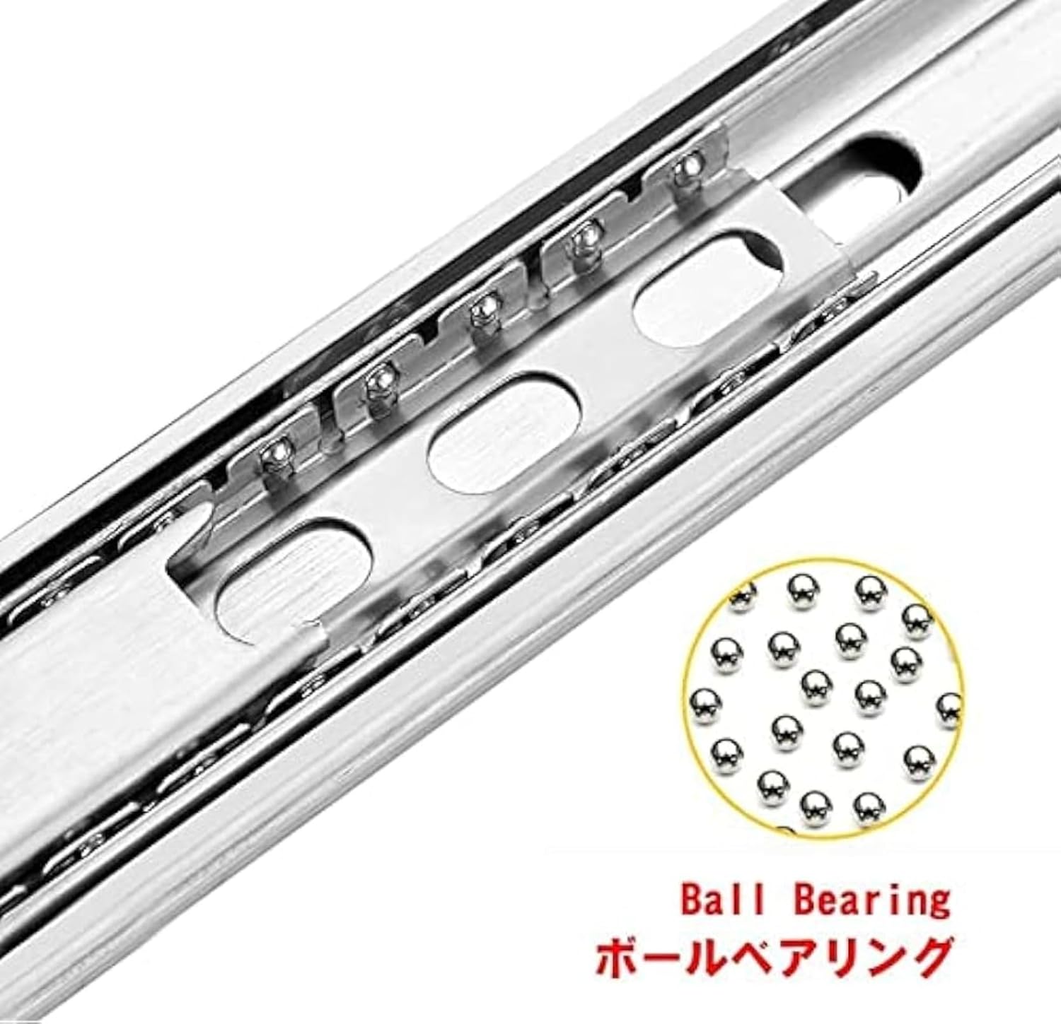 超重量用スライドレール 250-1100mm ロック付 引き出しスライド 完全な拡張ボール 左右1セット 耐荷重 120Kg, 産業