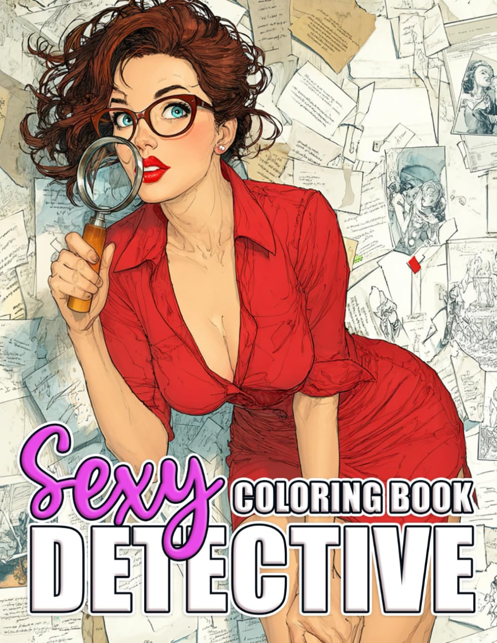 Sexy Detective Coloring Book: Fabulous Ladies Coloring Pages Featuring Confident Women and Retro Glamour Illustrations for Adult Relaxation and Stress Reduction