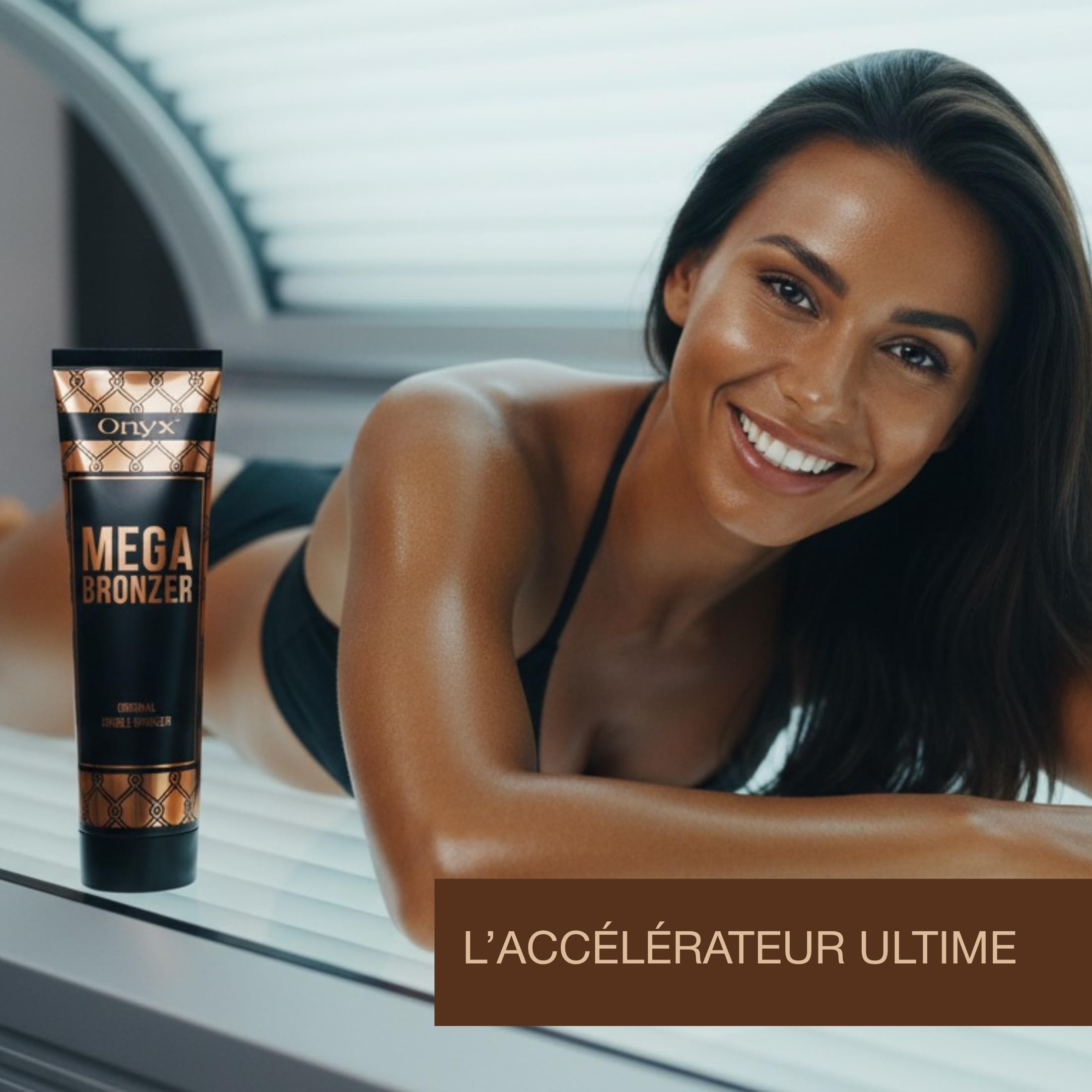 Mega Bronzer - Lotion Bronzante pour Cabine UV | Bronzage Intense et Foncé - Accélérateur de Bronzage avec DHA & Érythrulose pour une Couleur Profonde et Durable | 150 ml