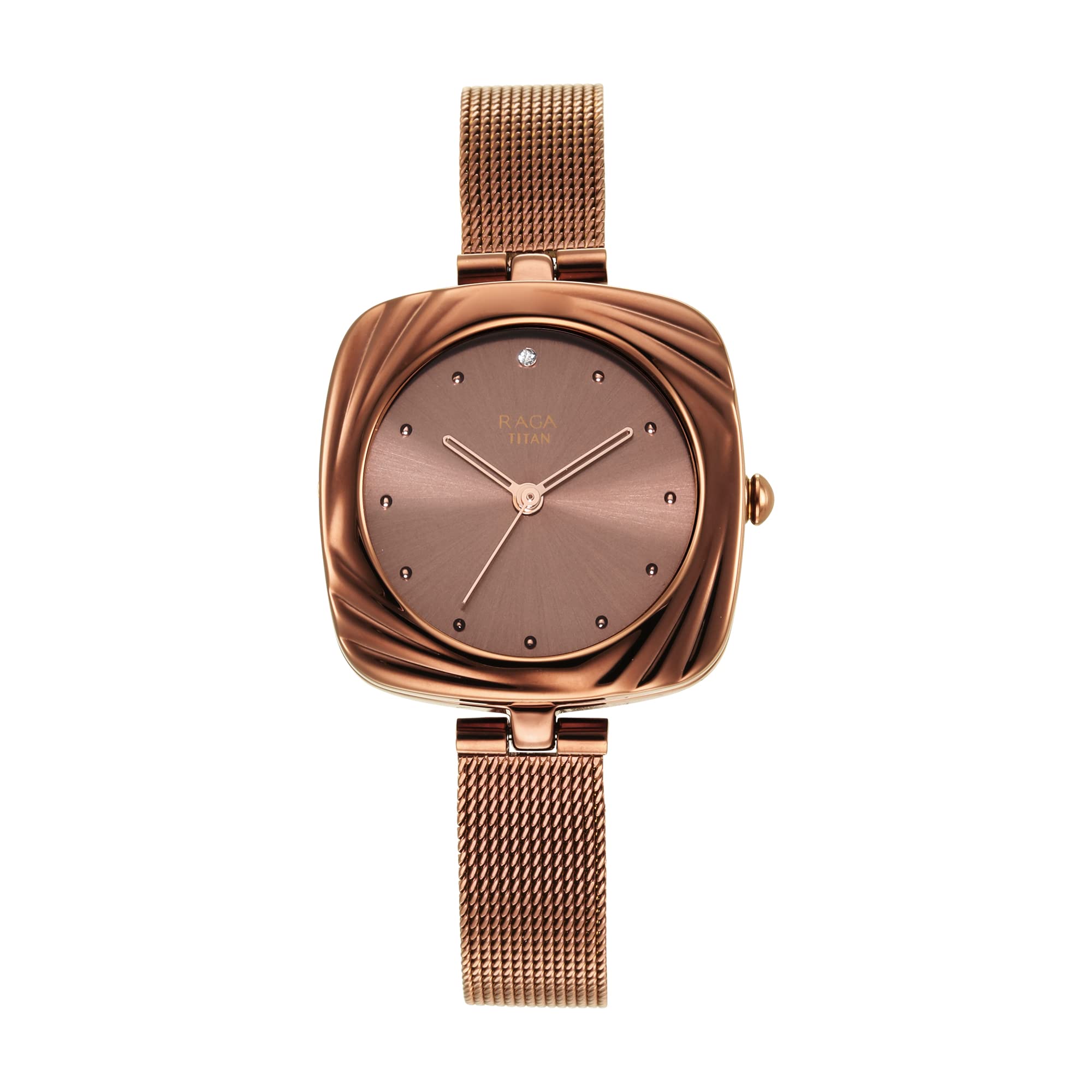 Titan Raga Moments of Joy Brown Dial Analog Stainless Steel Strap Watch for Women-NS95139QM02 (B09JCG7CD6) Amazon Price History, Amazon Price Tracker