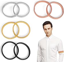 4 Paar Ärmelhalter, Ärmelhalter Damen, Ärmelhalter Herren, Elastische Ärmelhalter, Anti-Rutsch-Hemd Ärmelhalte, Ärmelhalter zum Fixiert Ärmel, Hemd Halter für Männer und Frauen