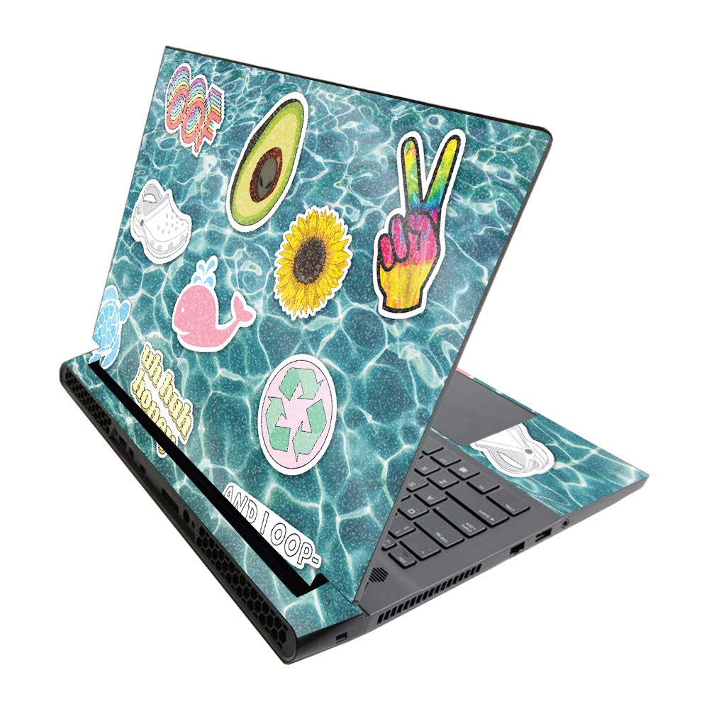 MightySkins Glossy Glitter Skin for Alienware M17 R3 (2020) & M17 R4 (2021) - VSCO Girl | Durable High-Gloss Glitter Finish | Easy to Apply and Change Style | Made in The USA