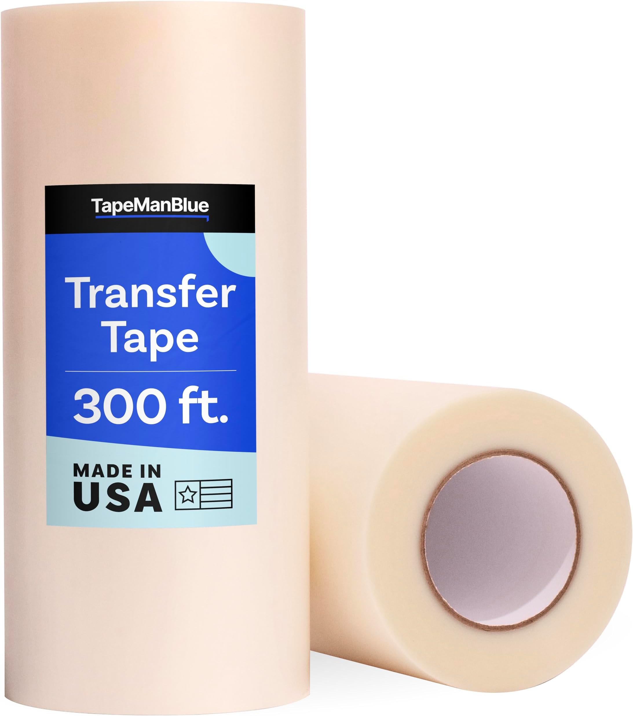 12" x 300' Roll of Clear Transfer Tape for Vinyl, Made in America, Premium-Grade Vinyl Transfer Tape for Crafts, Decals, and Letters
