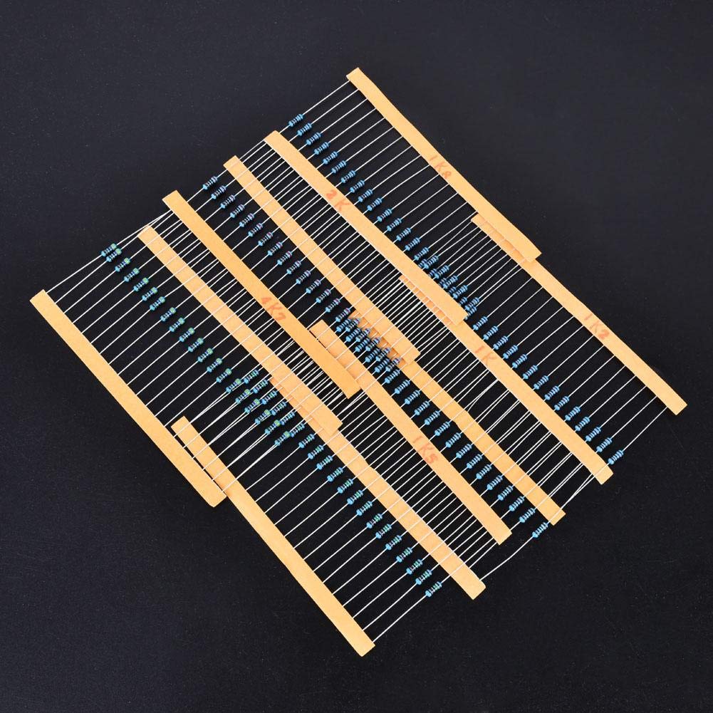 Kit Resistori A Film Metallico 2600 Pezzi – 1Ω ~ 3MΩ, Tolleranza ±1%, In Scatola Di Plastica, Per Esperimenti Elettronici E Fai Da Te