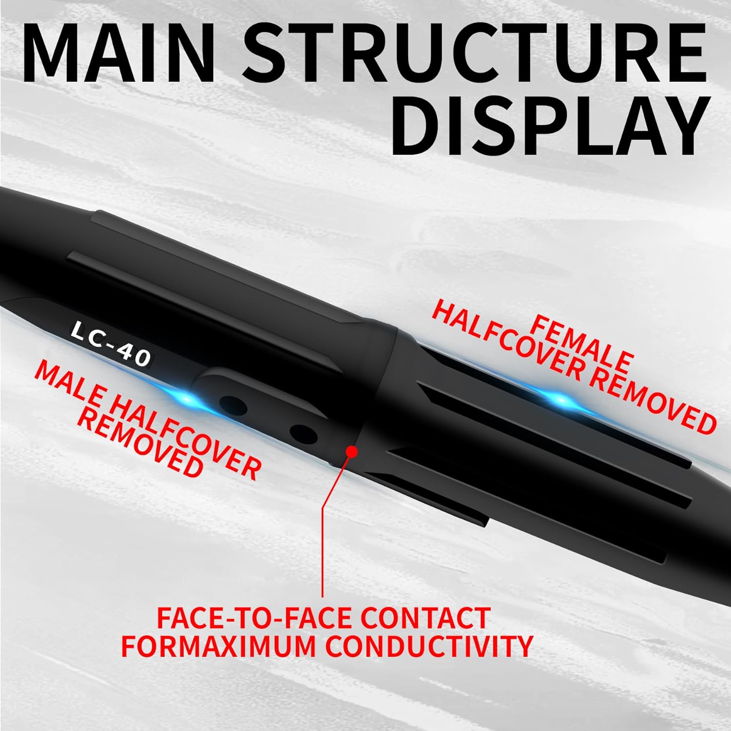 LC-40 Welding Lead Connector, Welding Cable Quick Connectors, Male & Female Welding Connectors for Welding Machine Accessories, 1/0 and 2/0 Welding Lead Size Capacity, 350 Amp Max Rating
