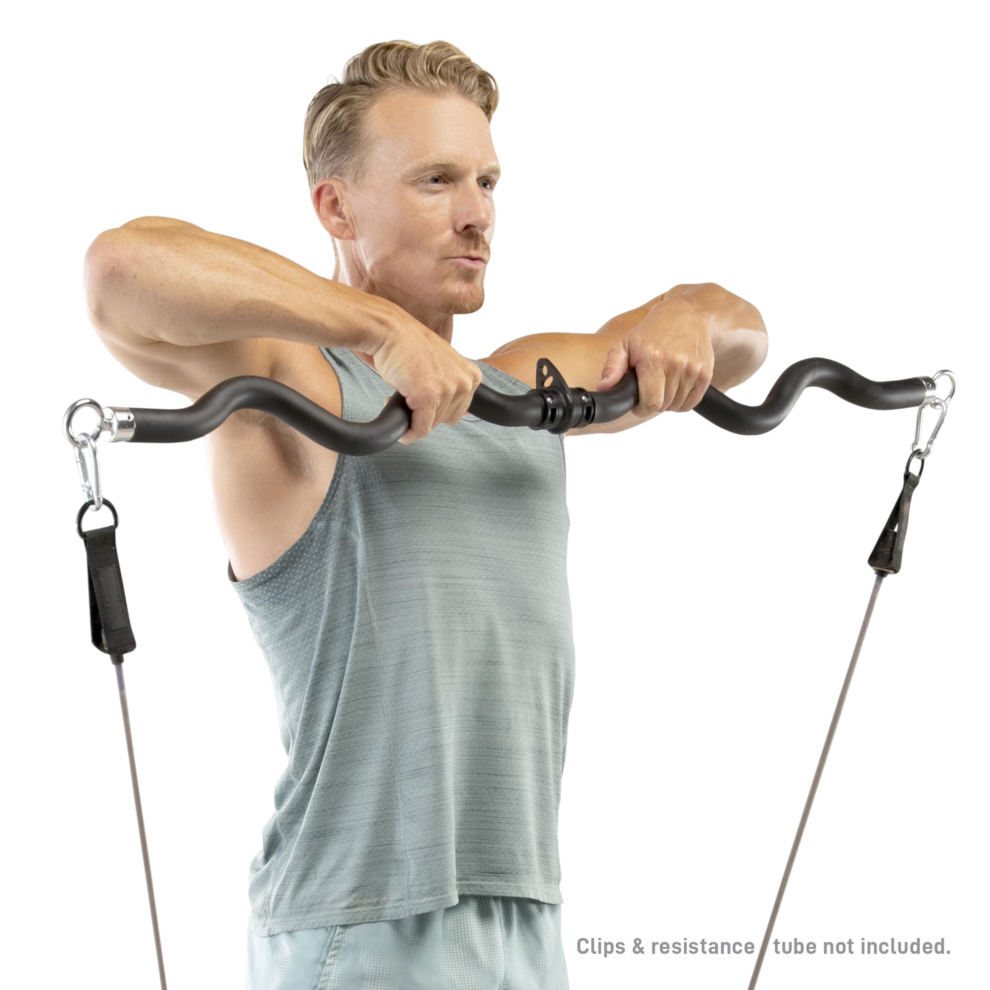 Bionic Body Deluxe Curl Bar do ćwiczeń na laty, loki i nie tylko BBEB-7355 czarny 119 cm