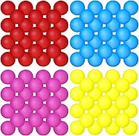 Vista 14 de Hanaive 100 unidades pelotas de tenis de mesa multicolor de 40 mm, pelotas de plástico a granel lavables, juego pequeño para juegos de piscina