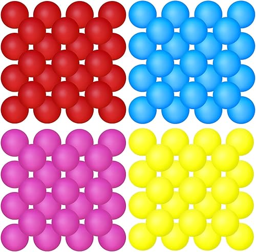 Miniatura 14 de Hanaive 100 unidades pelotas de tenis de mesa multicolor de 40 mm, pelotas de plástico a granel lavables, juego pequeño para juegos de piscina