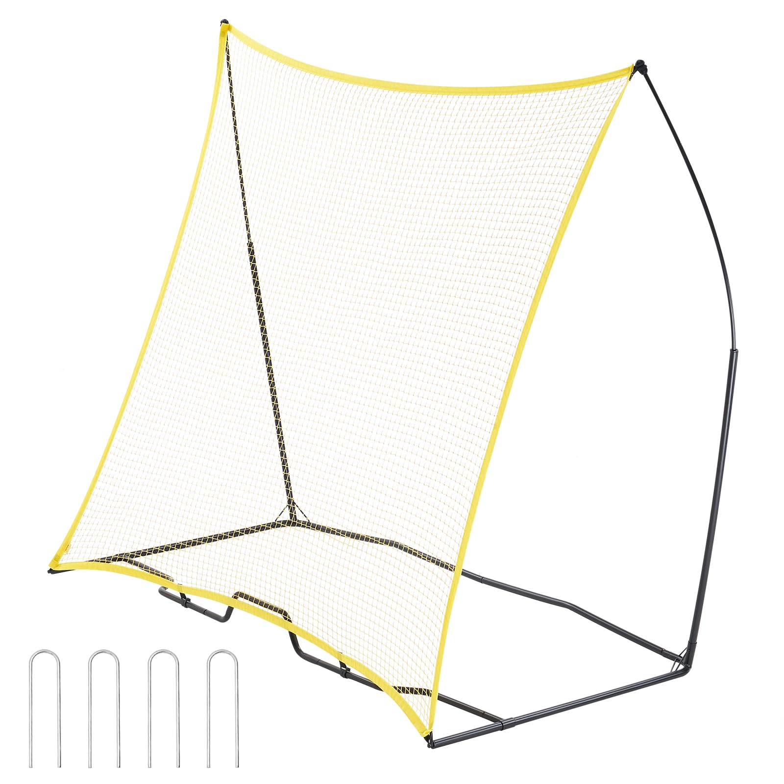 VEVOR Soccer Trainer，Portable Soccer Rebounder Net, Iron Soccer Practice Equipment, Sports Football Rebounder Wall with Portable Bag, Perfect for Team