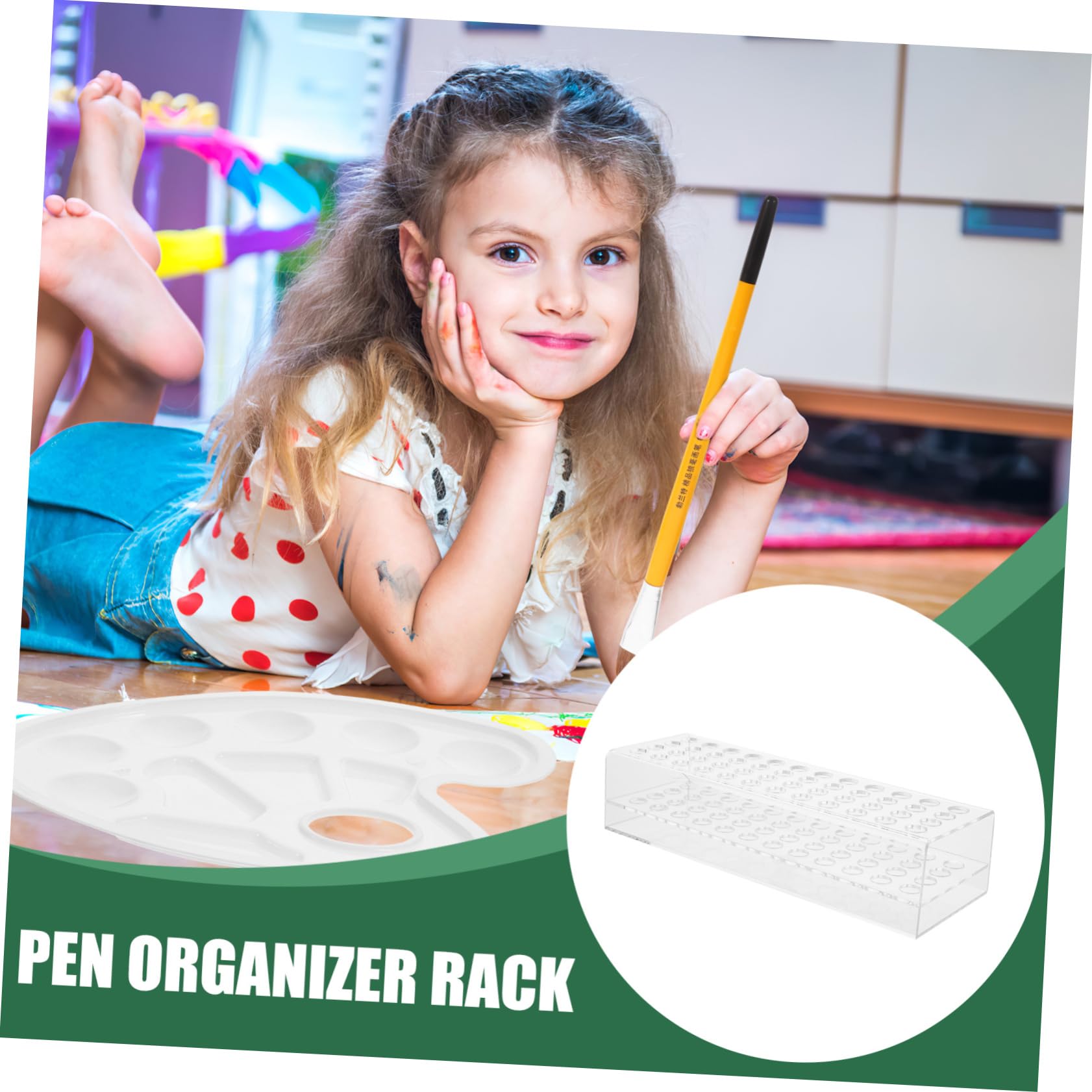 PartyKindom 2piezas Soporte De Lápices y Pinceles De Huecos Para Escritorio Organizador De Material De Oficina Soporte Versátil Para Crayones y Bolígraphos Diseño Funcional y Acceso Fácil