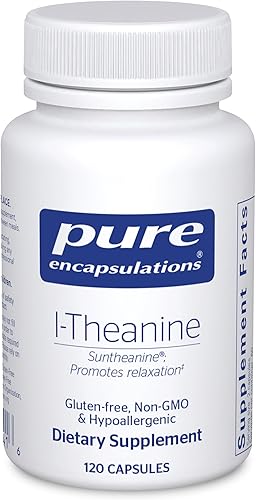 Miniatura 1 de Pure Encapsulations L-teanina  Suplemento de aminoácidos para relajación y bienestar  120 cápsulas