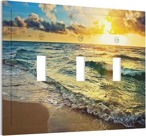 Vista 15 de Placa de pared con interruptor de luz de doble interruptor de pared para niños, diseño de dinosaurio, galaxia, espacio exterior, planeta, nebulosa