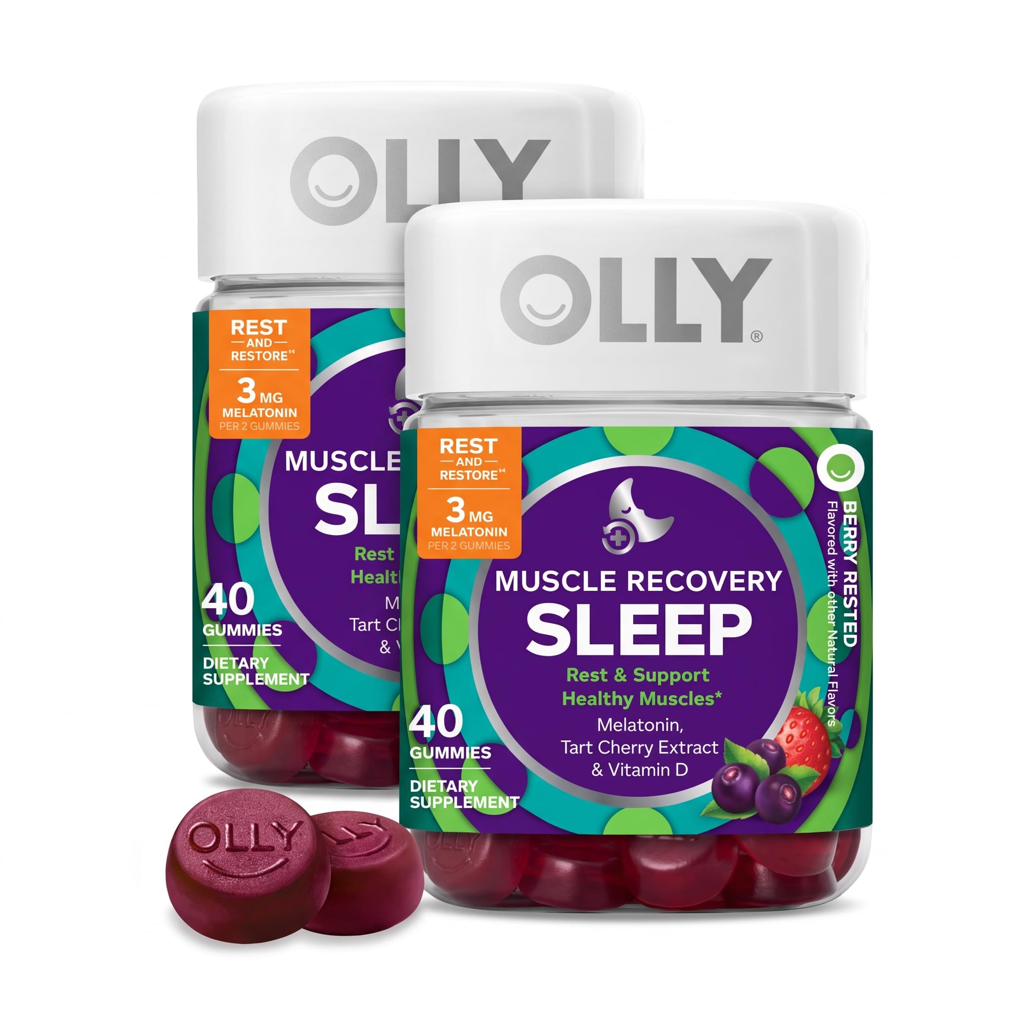 OLLY Muscle Recovery Sleep Gummy Supplement, Tart Cherry - 40 Count — Amazon image 11