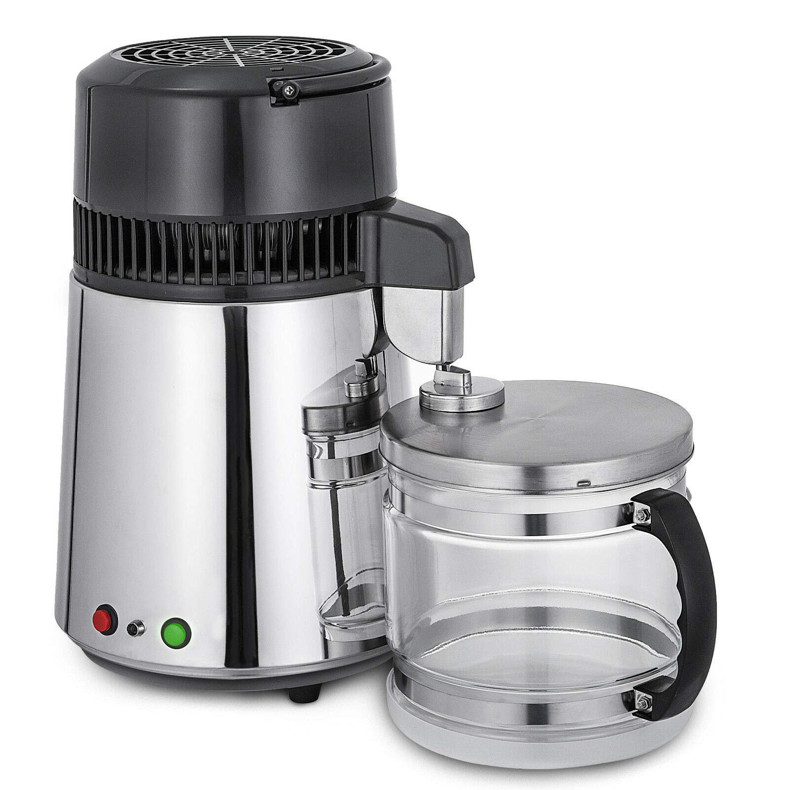 Destilador De Agua De 4 L, Purificador Interno De Filtros De DestilacióN De Agua Pura Interior De Acero Inoxidable Para Encimera De 750 W, Interruptor De Doble BotóN,Para El Hogar O El Laboratorio