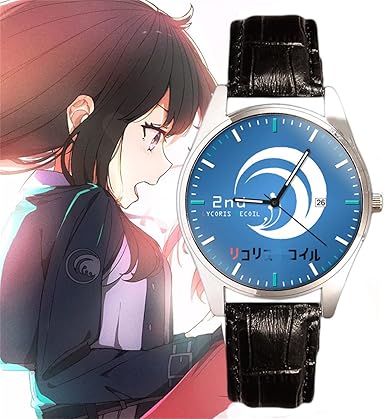 Amazon Jingyou 腕時計 リコリス リコイル 周辺の ウォッチ クォーツ時計 カレンダー Lycoris Recoil 錦木千束 井ノ上たきな Puレザー 文字盤プリント メンズ レディース兼用 腕時計 アニメ 子供 大人 入園 入学 卒園 アウトドア レジャー 井ノ上たきな アニメ