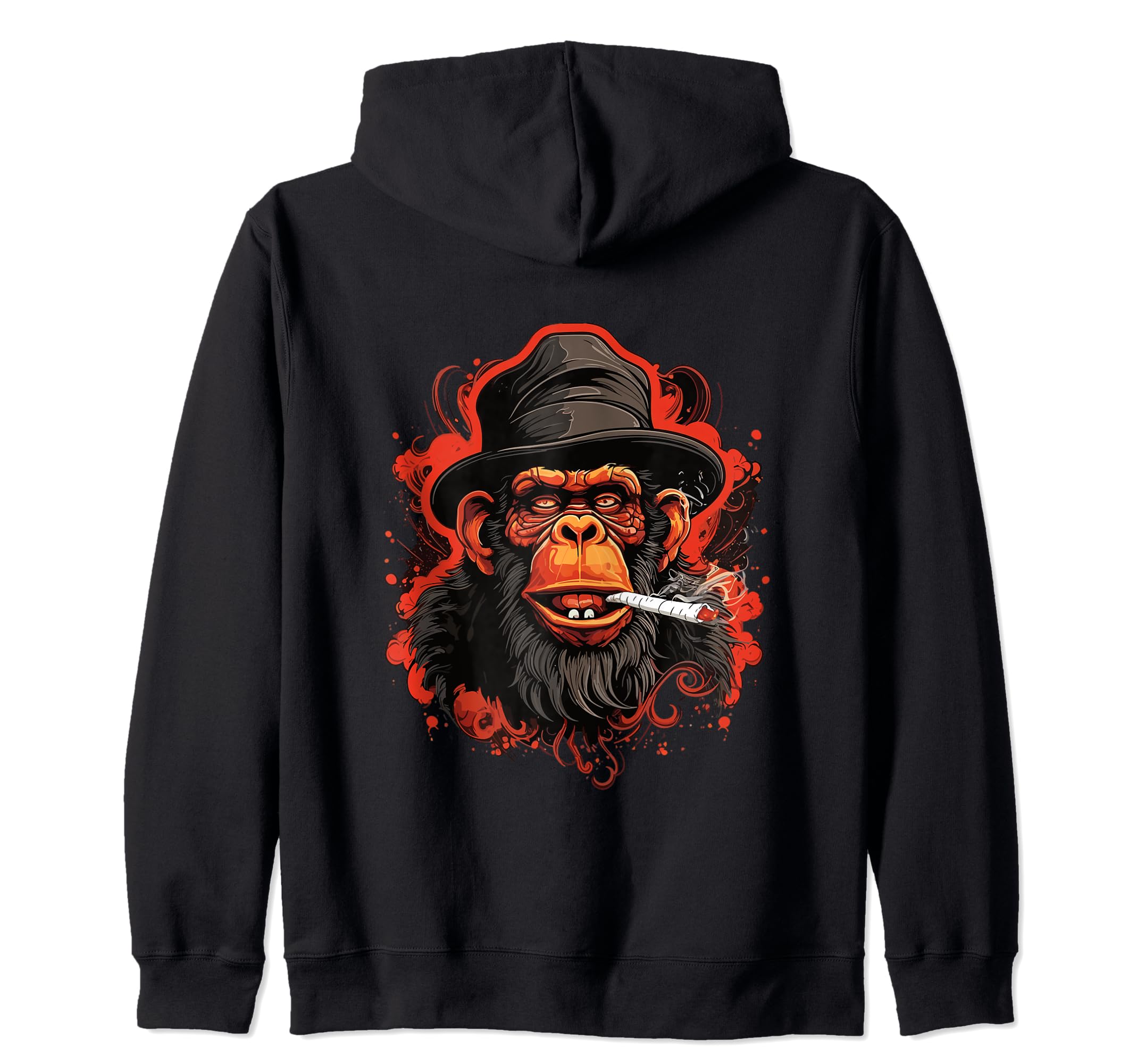 Chimpanzee Outlaw - Smokin’ Rebel Style Zip Hoodie