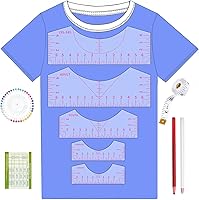 Vista 15 de Guía de regla para camisetas para alineación de vinilo, reglas para camisetas para centrar diseños, plantilla de medición de PVC, suministros